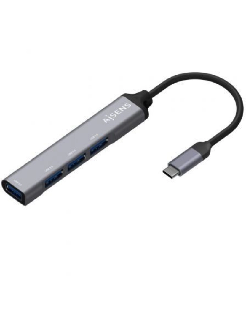 Aisens - HUB USB Aisens > de Interface 3.2 GEN 1 (3.1 GEN 1) TYPE-C 5000 Mbit/s Cinzento - A109-0541