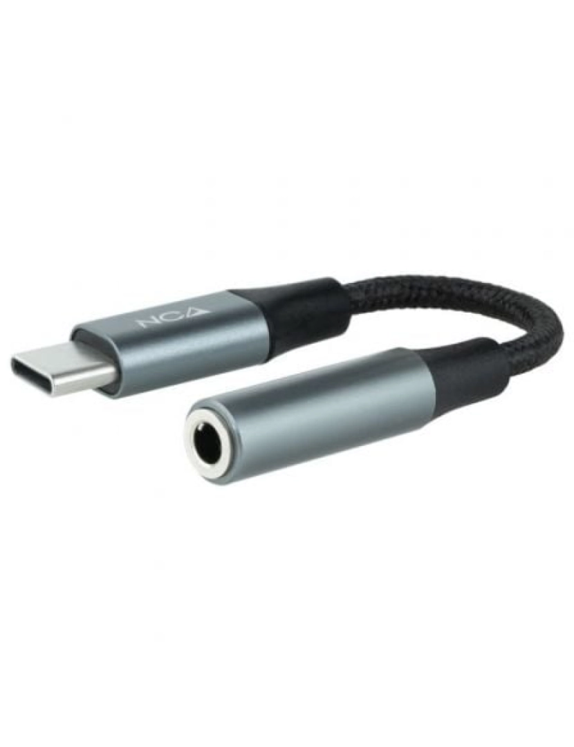Nano Cable - Adaptador USB Nano Cable > Nanocable Cabo de Áudio 0,11 M 3.5 MM C Preto, Cinzento - 10.24.1204