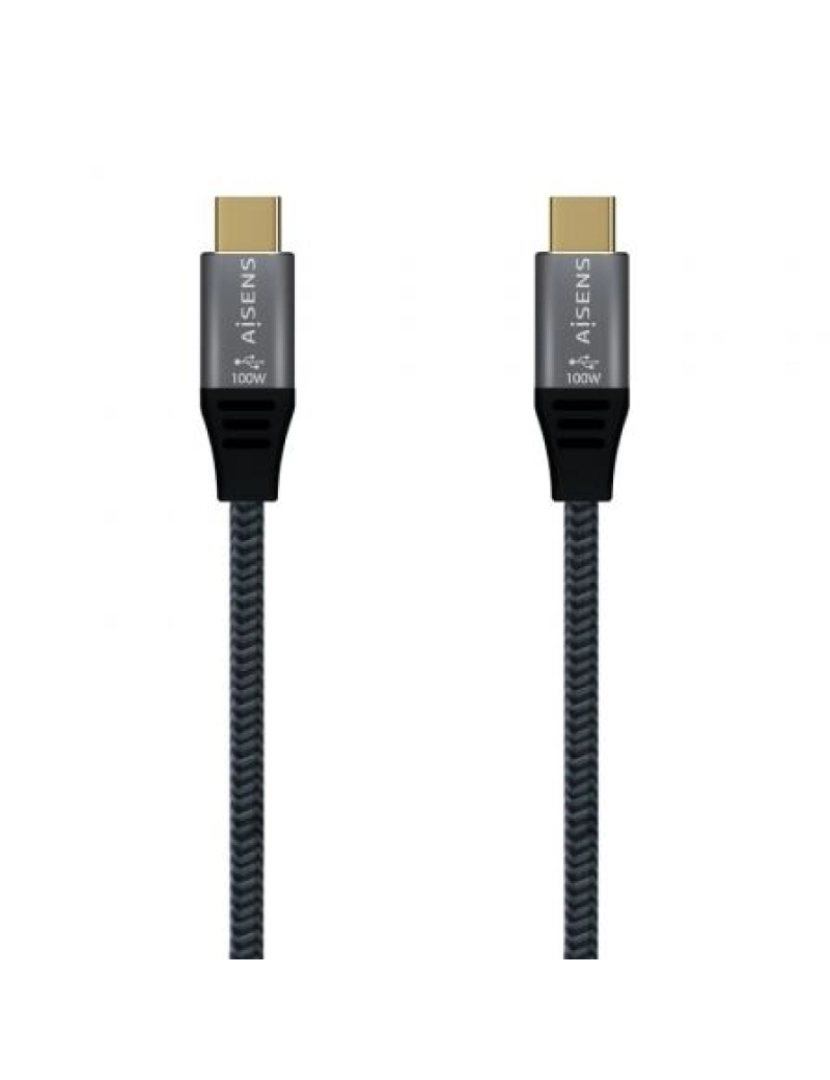 imagem de Cabo USB Aisens > 1 M 2.0 C Cinzento - A107-06281