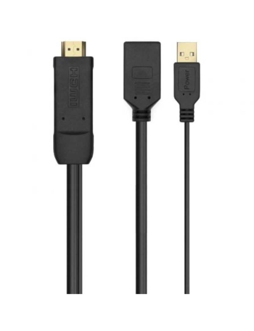 Aisens - Cabo Hdmi Aisens > Adaptador de de Vídeo 0,1 M Type A (standard) Displayport + USB TYPE-A Preto - A122-0642