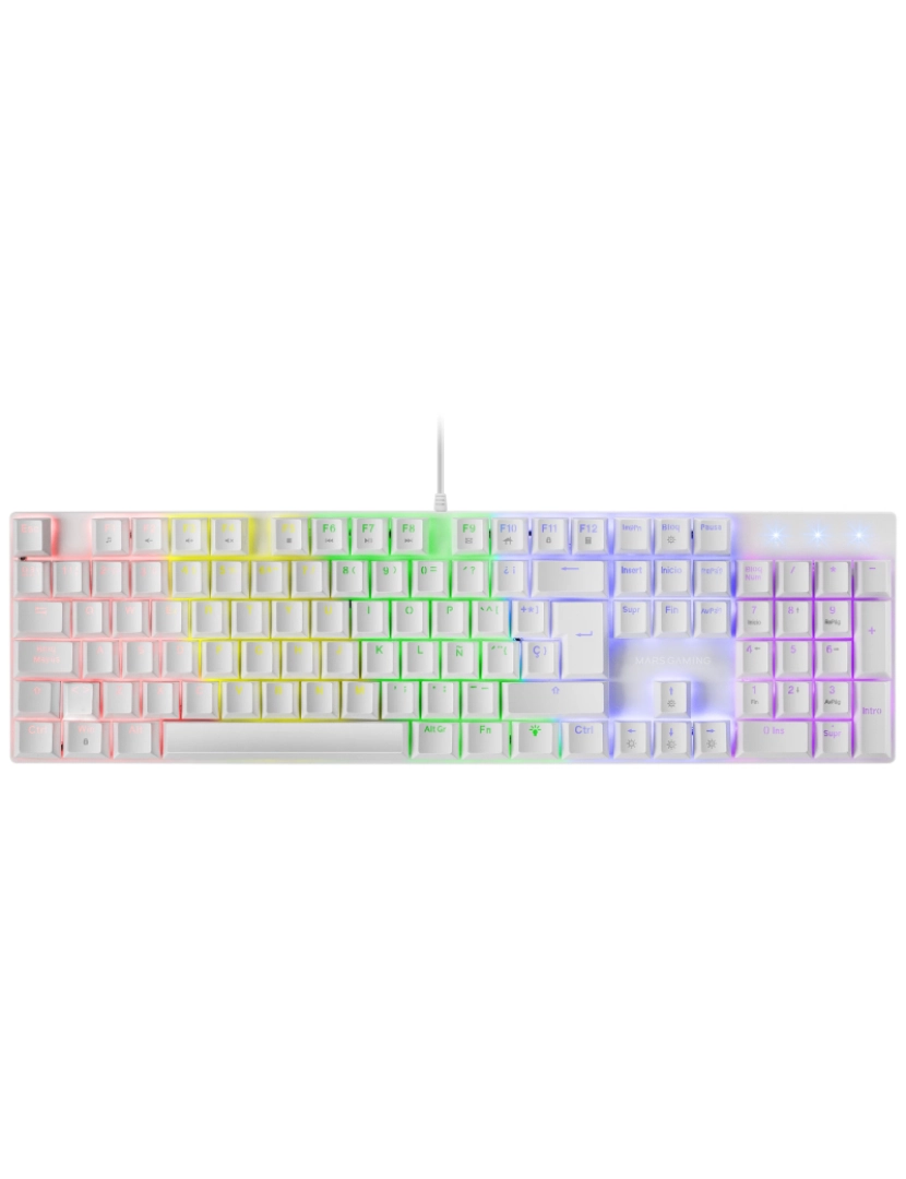 imagem de Teclado Mars Gaming > USB Espanhol Branco - MK422WRES1