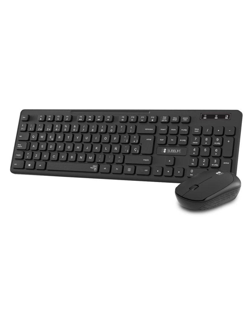 Subblim - Teclado Subblim > Rato Incluído RF Wireless Qwerty Espanhol Preto - SUBKBC-CSSW10