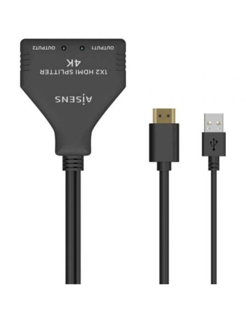 Aisens - AISENS A123-0654 multiplicador de vídeo HDMI 2x HDMI