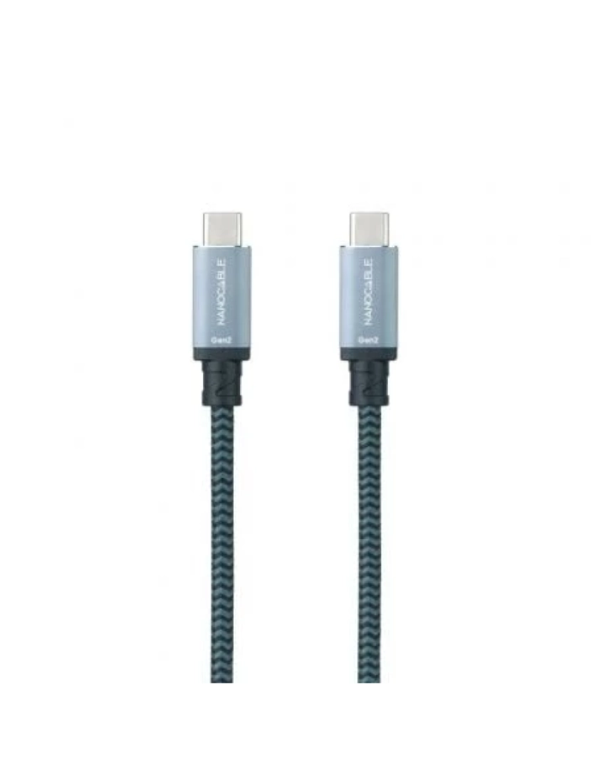 imagem de Cabo USB NANO CABLE > nanocable 1 m 3.2 gen 2 (3.1 gen 2) c preto, cinzento - 10.01.4101-COMB1