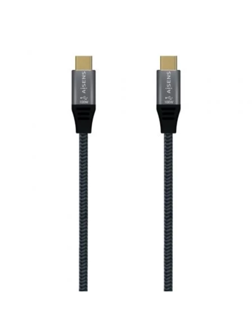 imagem de AISENS A107-0670 cabo USB 0,6 m USB4 Gen 2x2 USB C Cinzento1