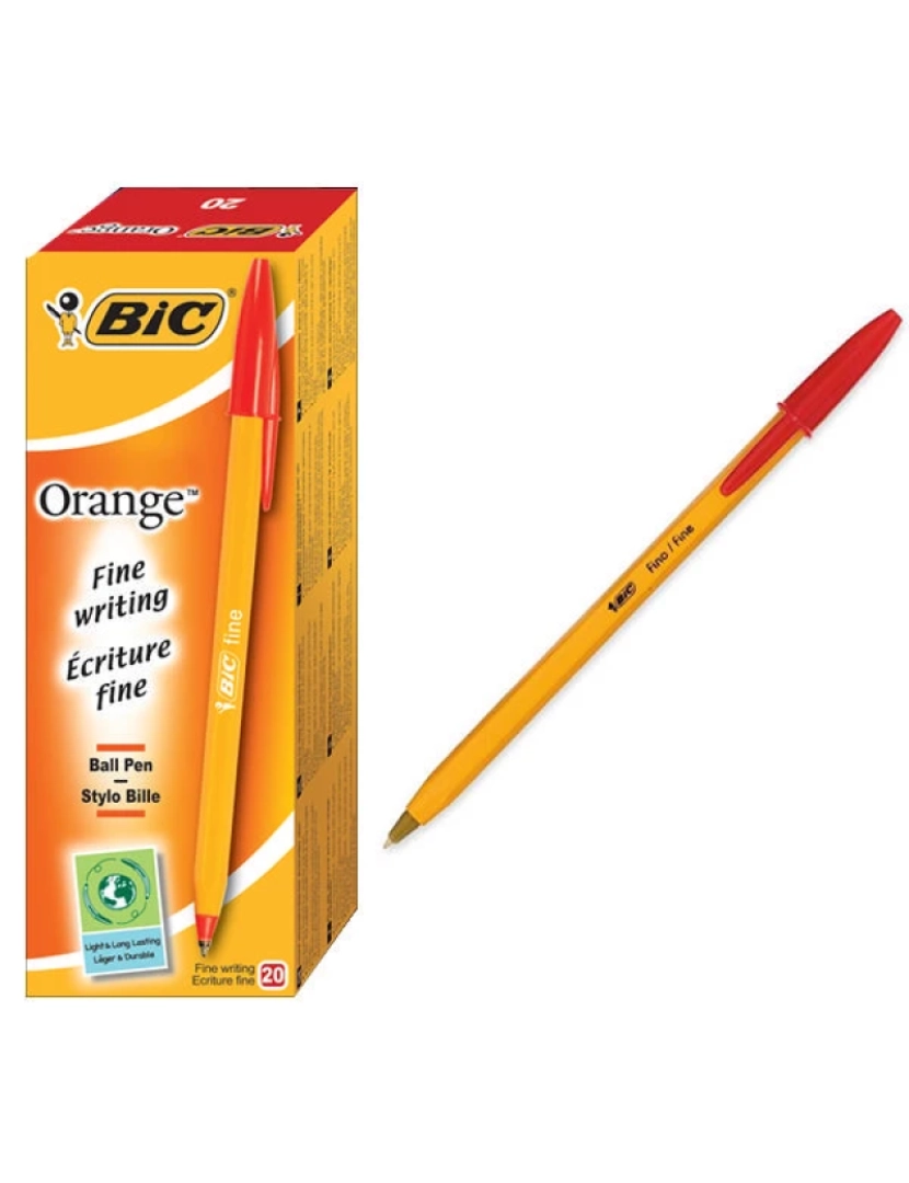 Bic - Esferográfica BIC > Orange Fine Vermelho Fina 20 Unidade(s) - 8099241