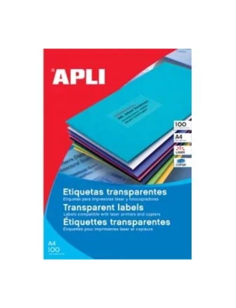 Apli - Etiquetas Apli > SP-581225 Transparente Etiqueta de Impressora AUTO-ADESIVA - APL01225