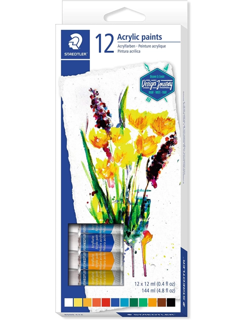 Staedtler - Lápis de cor Staedtler > 8500 Tinta Acrílica 12 ML Multi Tubo - 8500 C12