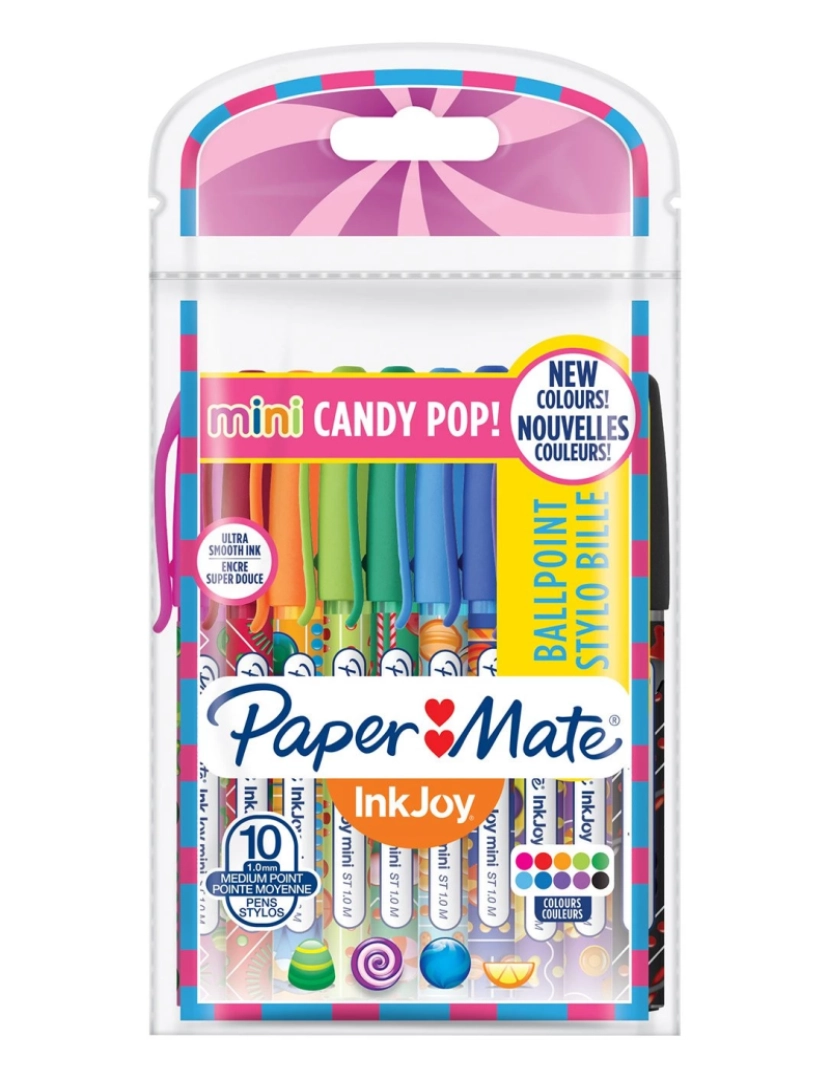 Paper Mate - Esferográfica Paper Mate > Papermate Inkjoy Mini ST Multicor Médio 10 Unidade(s) - 1172692