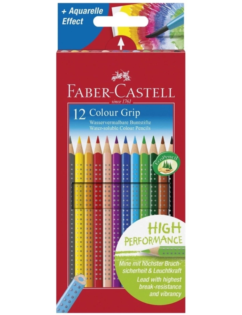 imagem de Lápis de cor Faber Castell > FABER-CASTELL 4005401124122 Conjunto Canetas E Caixa Papelão - 1601124121