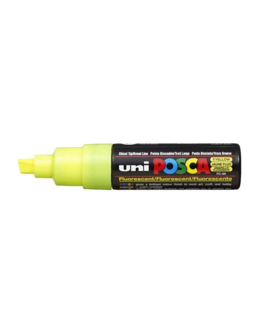 Posca - Marcador Posca > UNI-BALL UNI PC-8K 1 Unidade(s) Ponta de Cinzel Amarelo - 1293227/UN