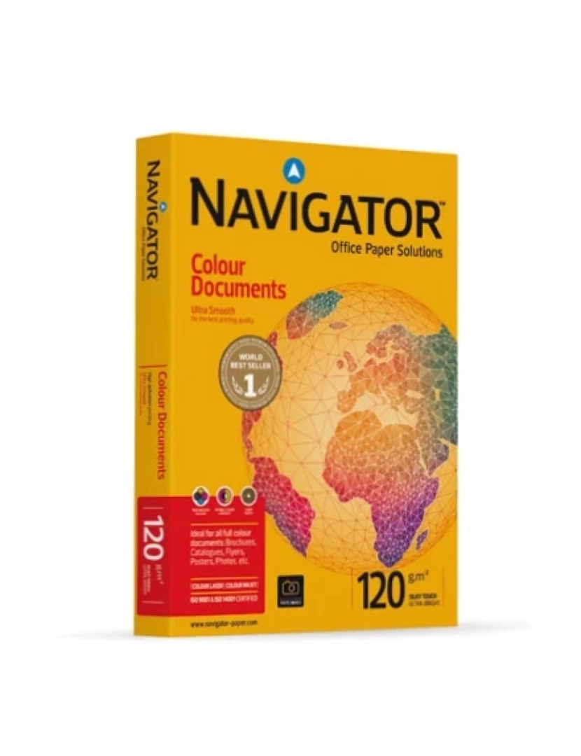 imagem de Papel de Impressão Navigator > Colour Documents Para A3 (297X420 MM) Fosco 500 Folhas Branco - 18011011