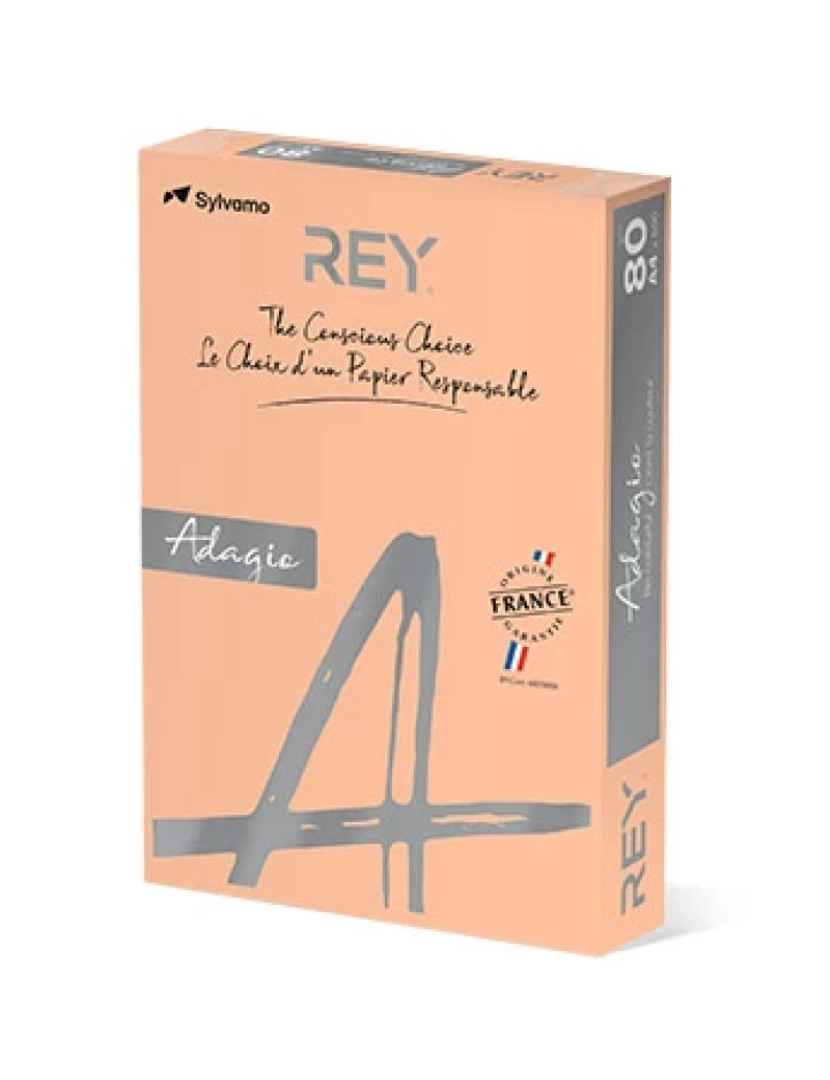 Adagio - Papel de Impressão Adagio > REY A4 80 G/m² Salmon 500 Sheets Para - 1801072