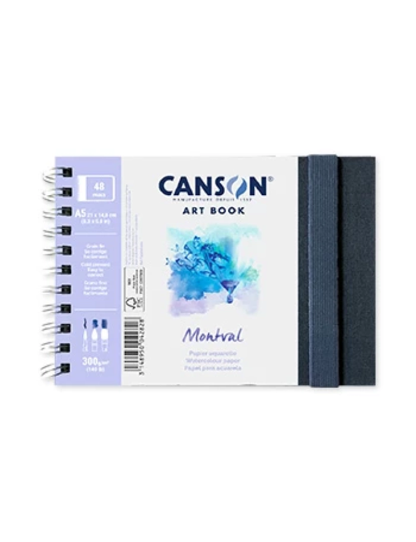 Canson - Caderno Canson > Artbook Montval A5 300GR 48 Folhas - 10800L003