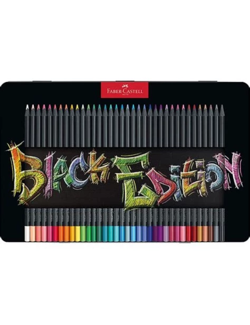 Faber Castell - Lápis de cor Faber Castell > 18CM Black Edition CX Metalica 36UN - 1602016