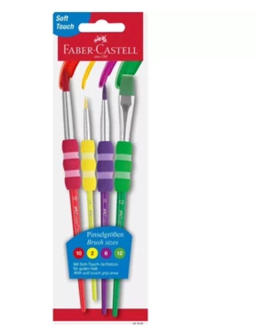 Faber Castell - Pincel Faber Castell > Para Guache E Aguarela Soft Touch 4UN - 1601115