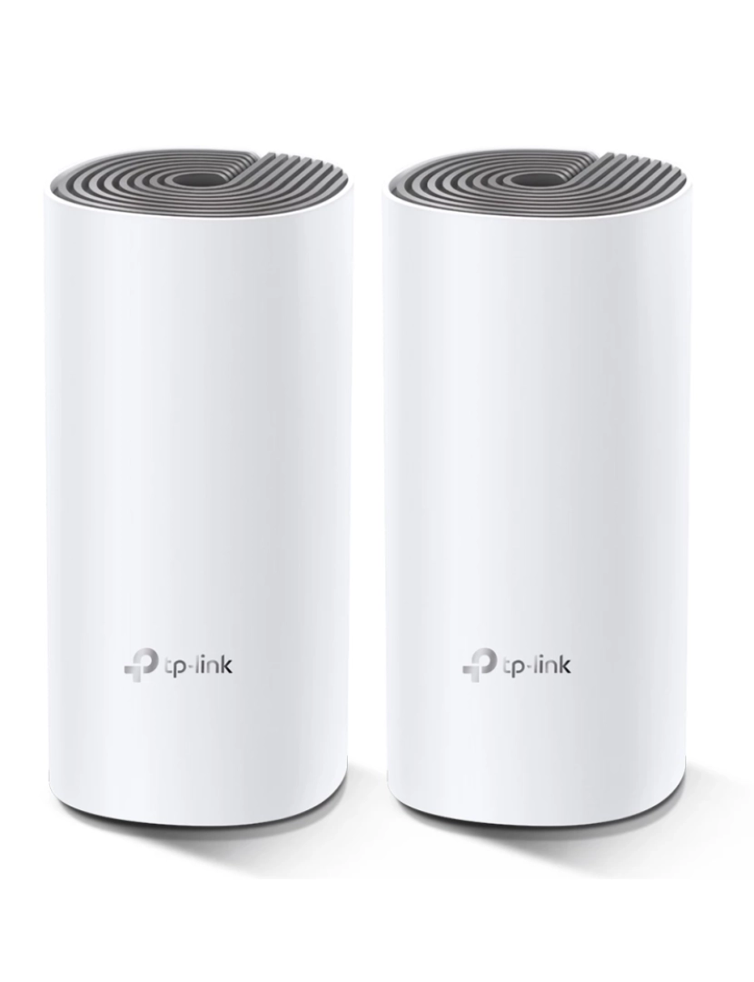 Tp-Link - Router TP-LINK > Deco E4 (2-PACK) DUAL-BAND (2,4 GHZ / 5 Ghz) WI-FI 5 (802.11AC) Branco, Cinzento Interno - DECOE4-2-PACK