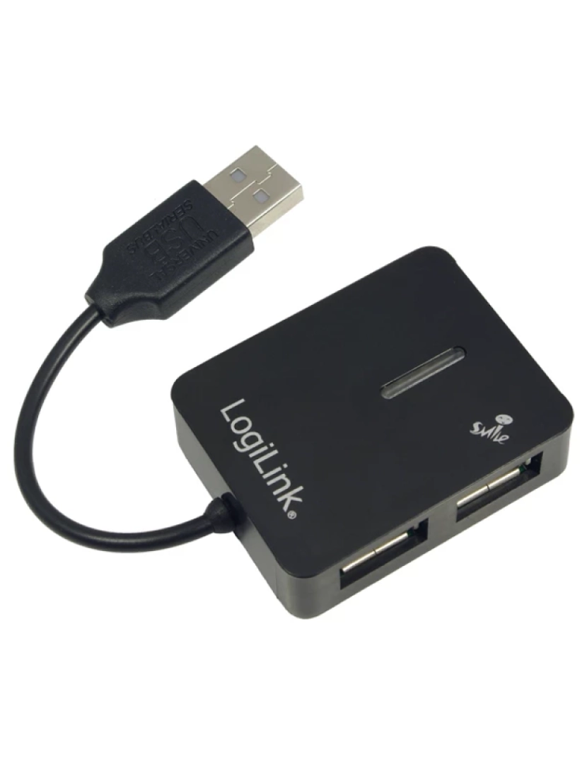 imagem de HUB USB Logilink > 2.0 4-PORT 480 Mbit/s Preto - UA01391