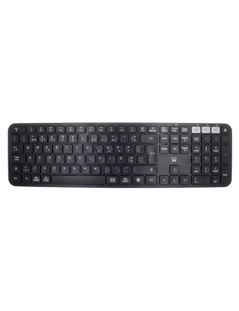 imagem de Teclado Ewent Wireless MULTI-CONNETC Keyboard, 2.4GHZ, Bluetooth 3.0, Bluetooth 5.0, PT LAY-OUT - EW32771