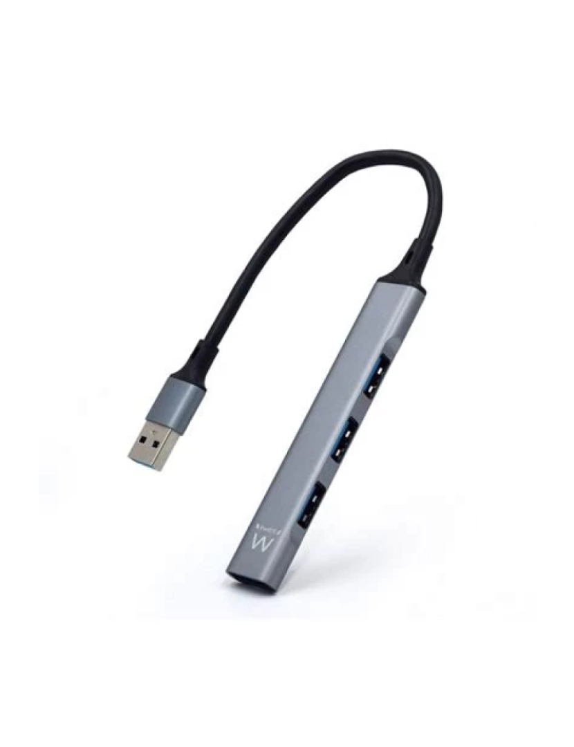 Ewent - HUB USB Ewent usb3.2 gen 1 7 ports with switches, power adapter, usb-a and usb-c - EW1147