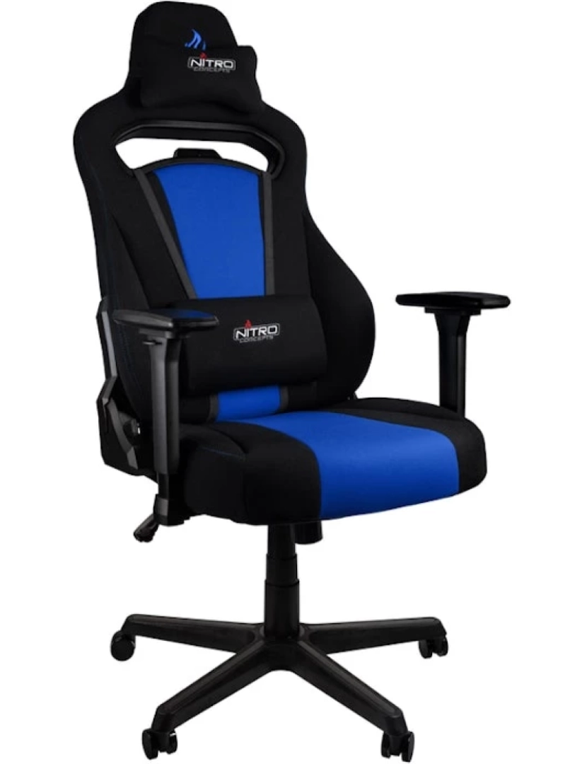 Nitro Concepts - Cadeira Gaming Nitro Concepts Nitro Concept E250 Preta / Azul - NC-E250-BB