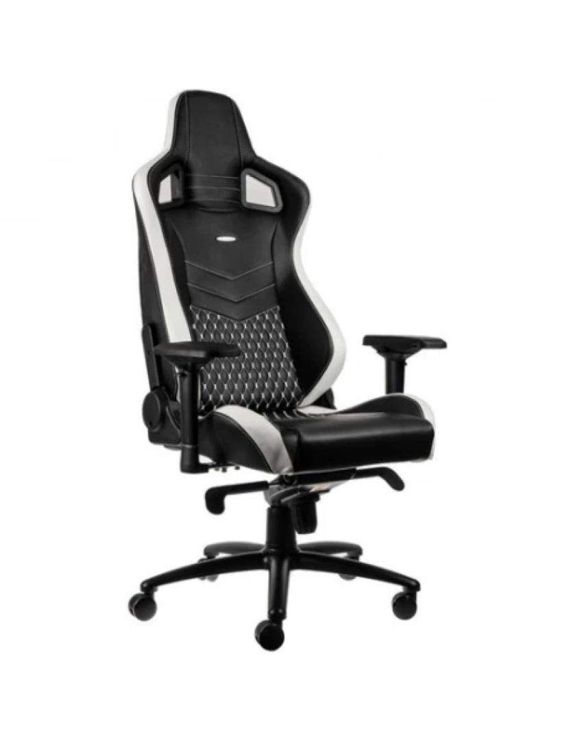 imagem de Cadeira Gaming Noblechairs Epic Real Leather Preto / Branco / Verm - NBL-RL-EPC-0011