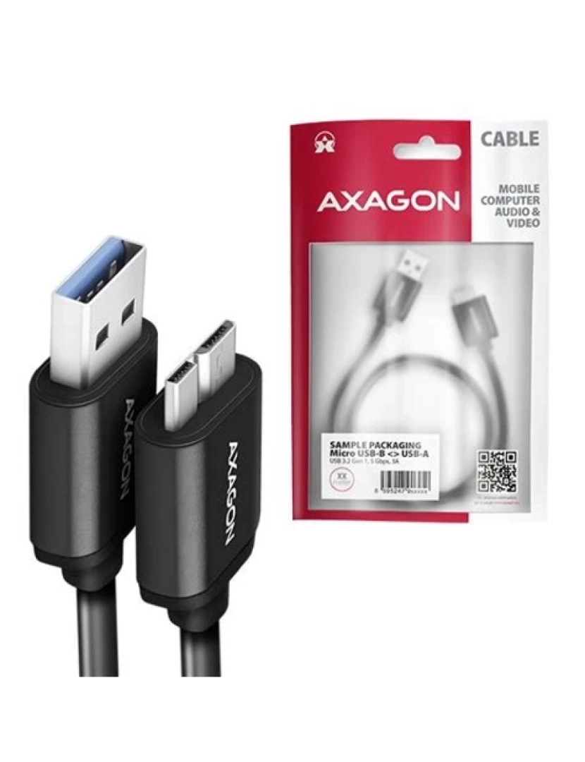 imagem de Cabo USB Axagon S Bucm Activo USB-A, Para MICRO-B 1M1