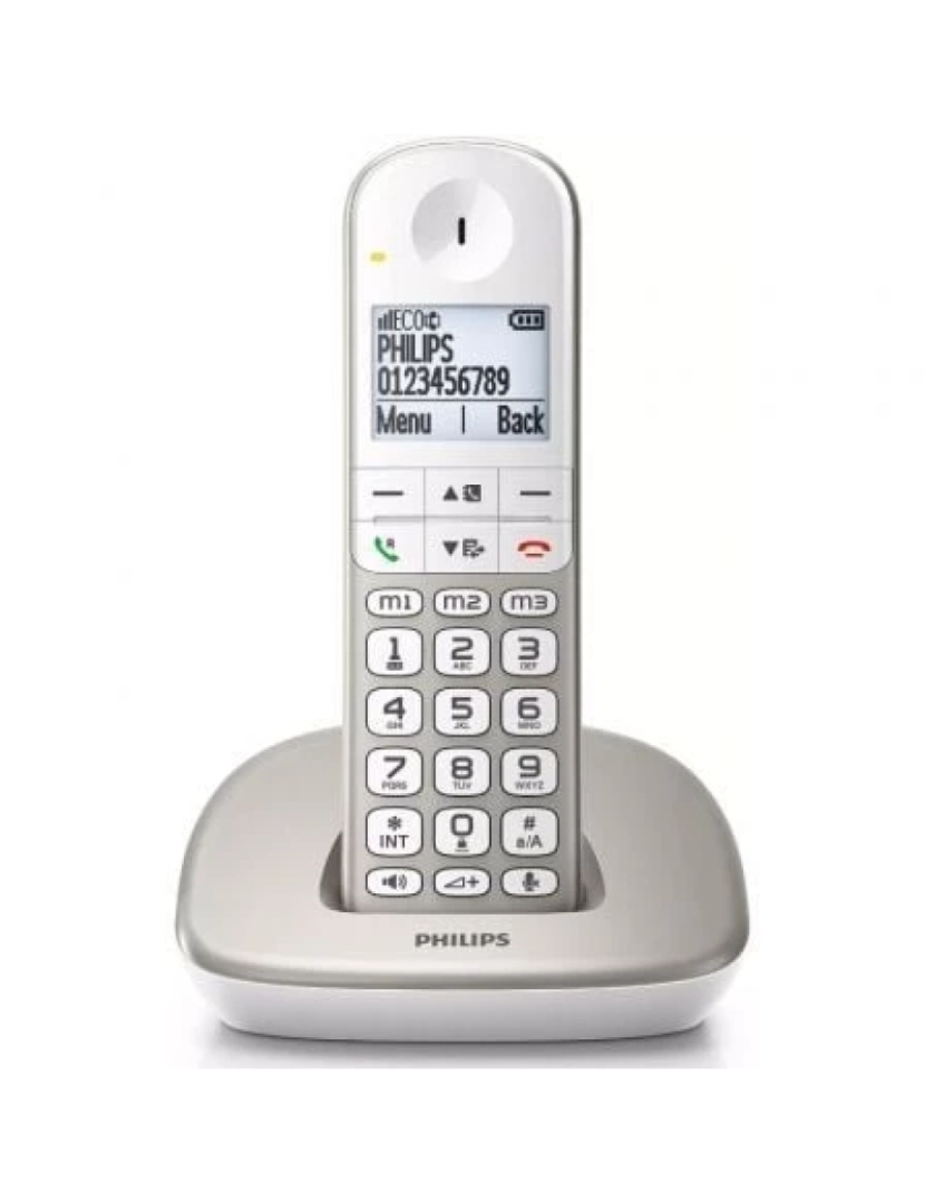 Philips - Telefone SEM FIO Philips Inalâmbrico / Plata Y Blanco - XL4901S