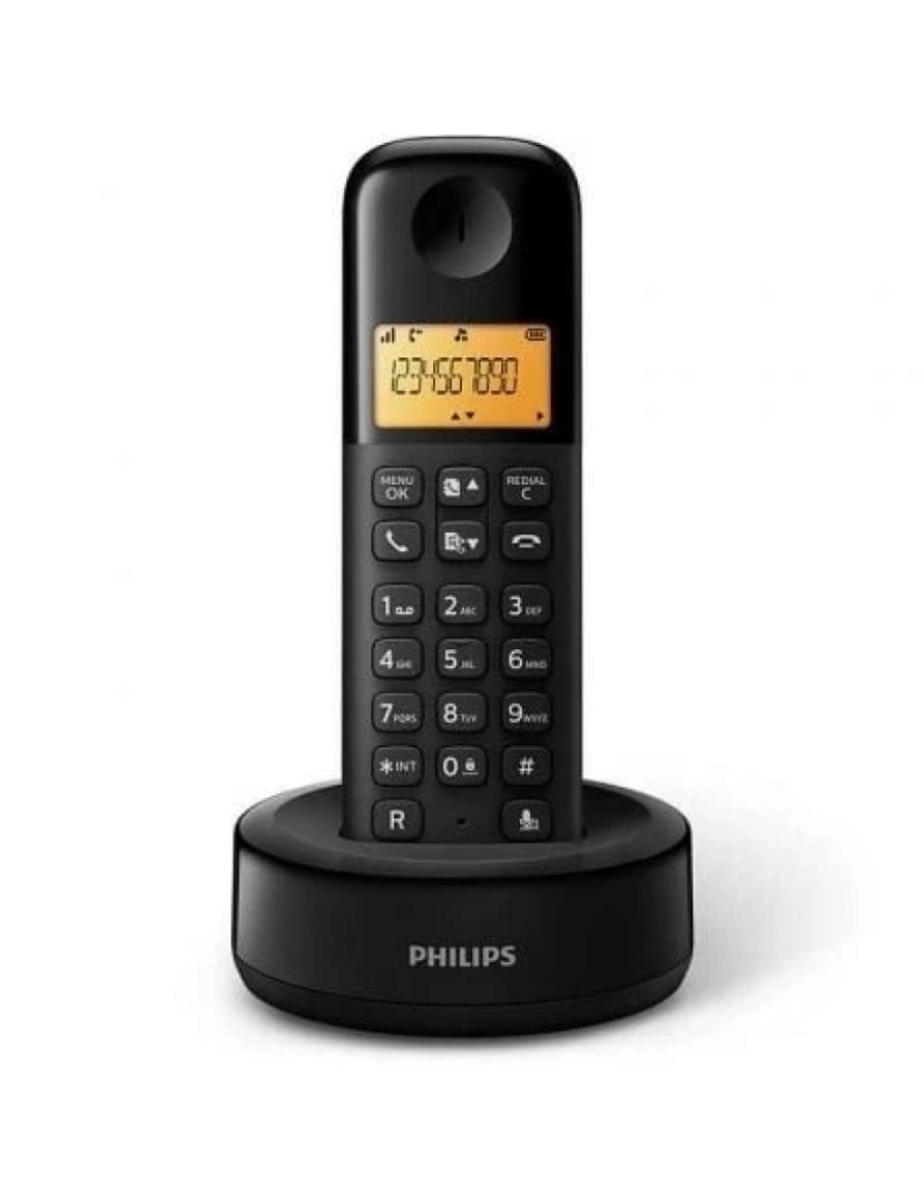 Philips - Telefone SEM FIO Philips Inalâmbrico D1601B/ 34/ Negro - D1601B/34