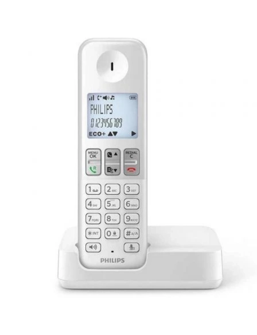 Philips - Telefone Inalâmbrico Philips D2501W/ 34/ Blanco