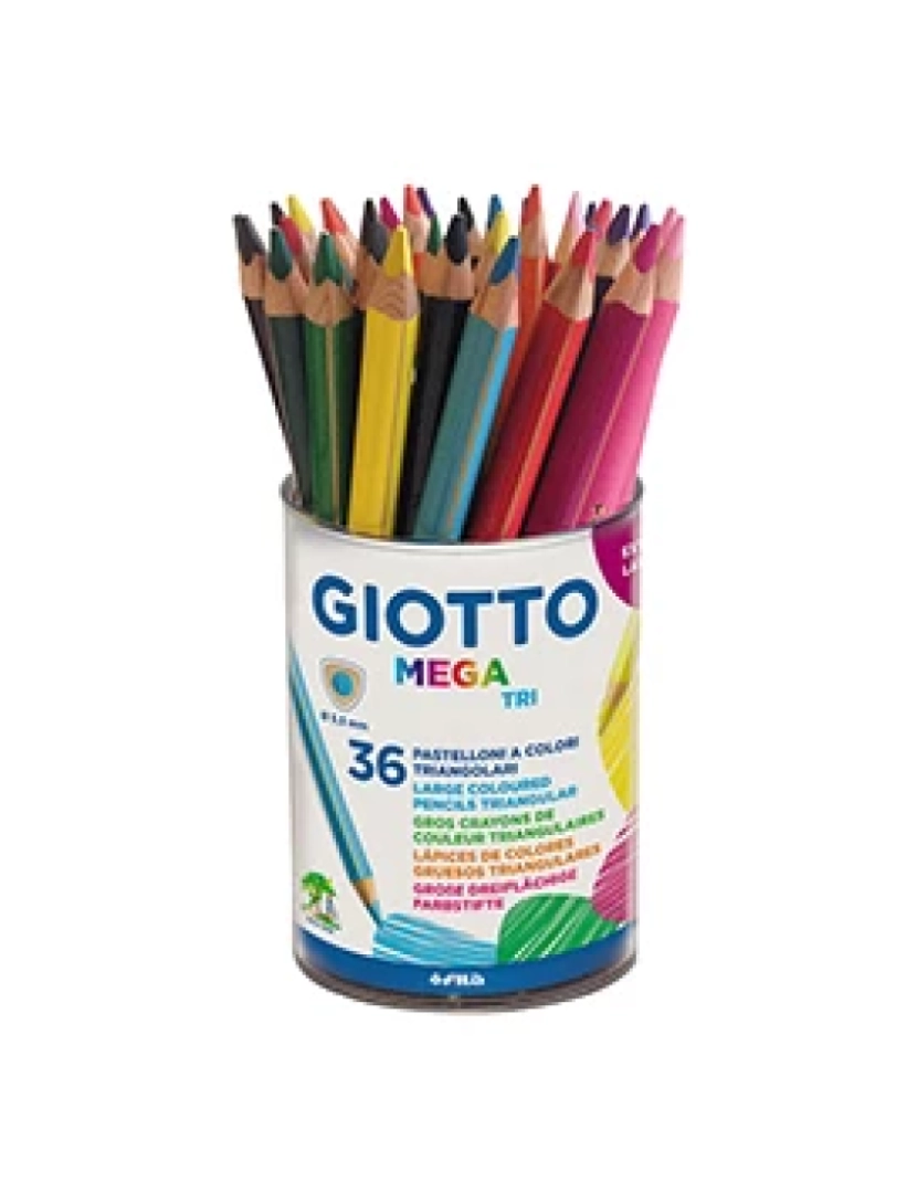 Giotto - Lápis de cor Giotto 18CM Mega TRI Copo 36UN - 160518200