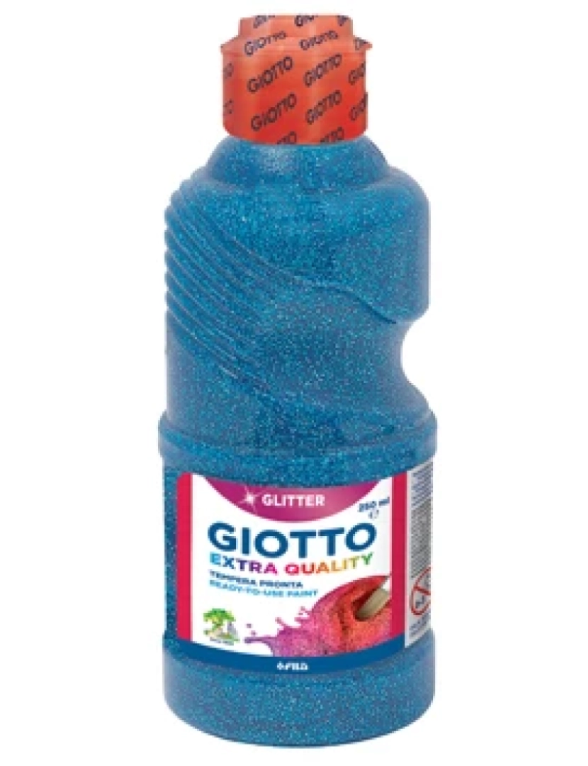 Giotto - Tinta Guache Giotto ES E Liquido Glitter 250ML Azul - 160531204