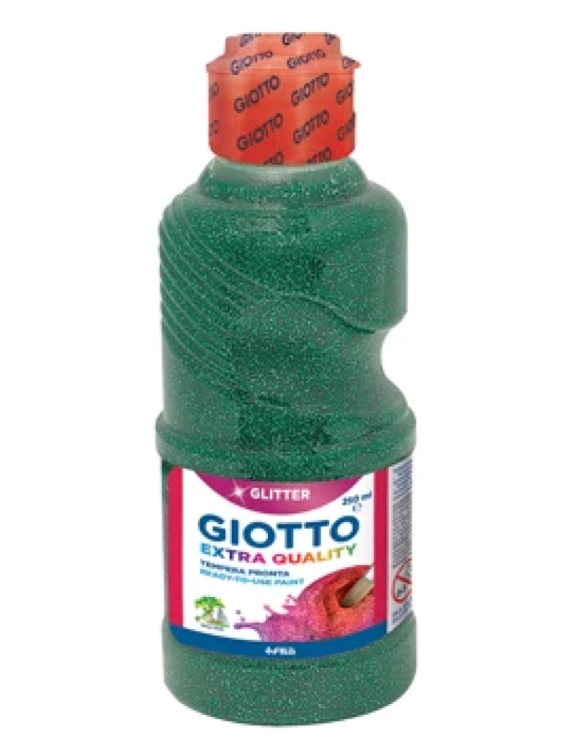 Giotto - Tinta Guache Giotto ES E Liquido Glitter 250ML Verde - 160531205