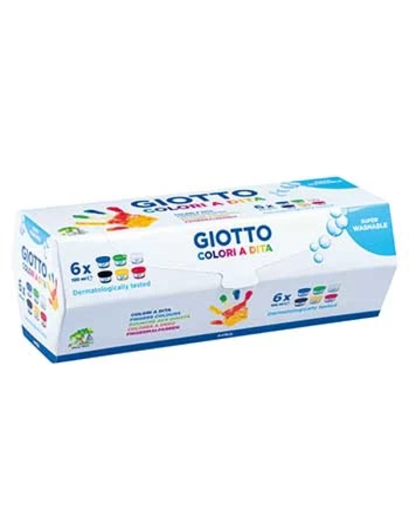 imagem de Tinta Guache Giotto ES E Dedos Dita 100ML Pack 6 Cores - 1605341001