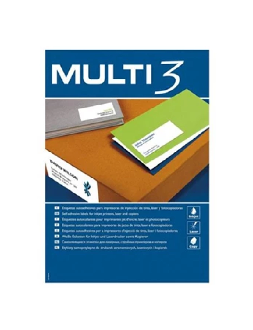 Multi3 - Etiquetas MULTI3 S 70X35 100 Folhas A4 2400UN - APL04703