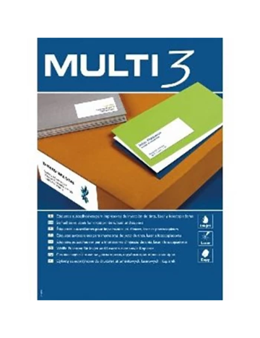 Multi3 - Etiquetas MULTI3 S 99,1X38,1 100 Folhas 1400UN - APL04728