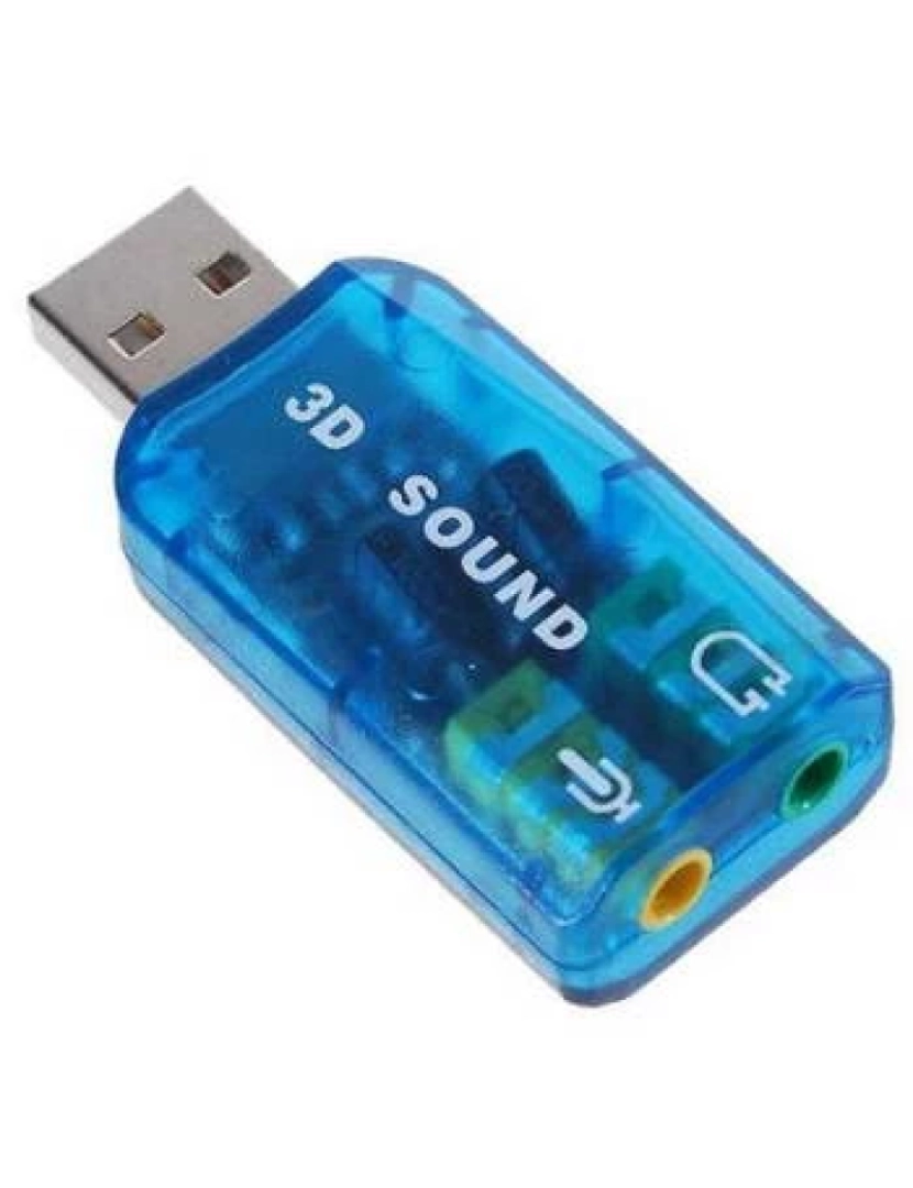imagem de Placa de SOM HQ Externa 5.1 USB 2.0, 2XJACK 3.5MM(MIC+AUD) Blue - MULSOMSC01B1