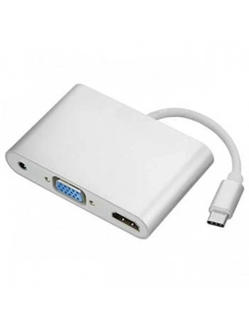 imagem de Adaptador Hdmi HQ Conversor USB Tipo C M Para VGA Audio Branco NBA623 - TC-41