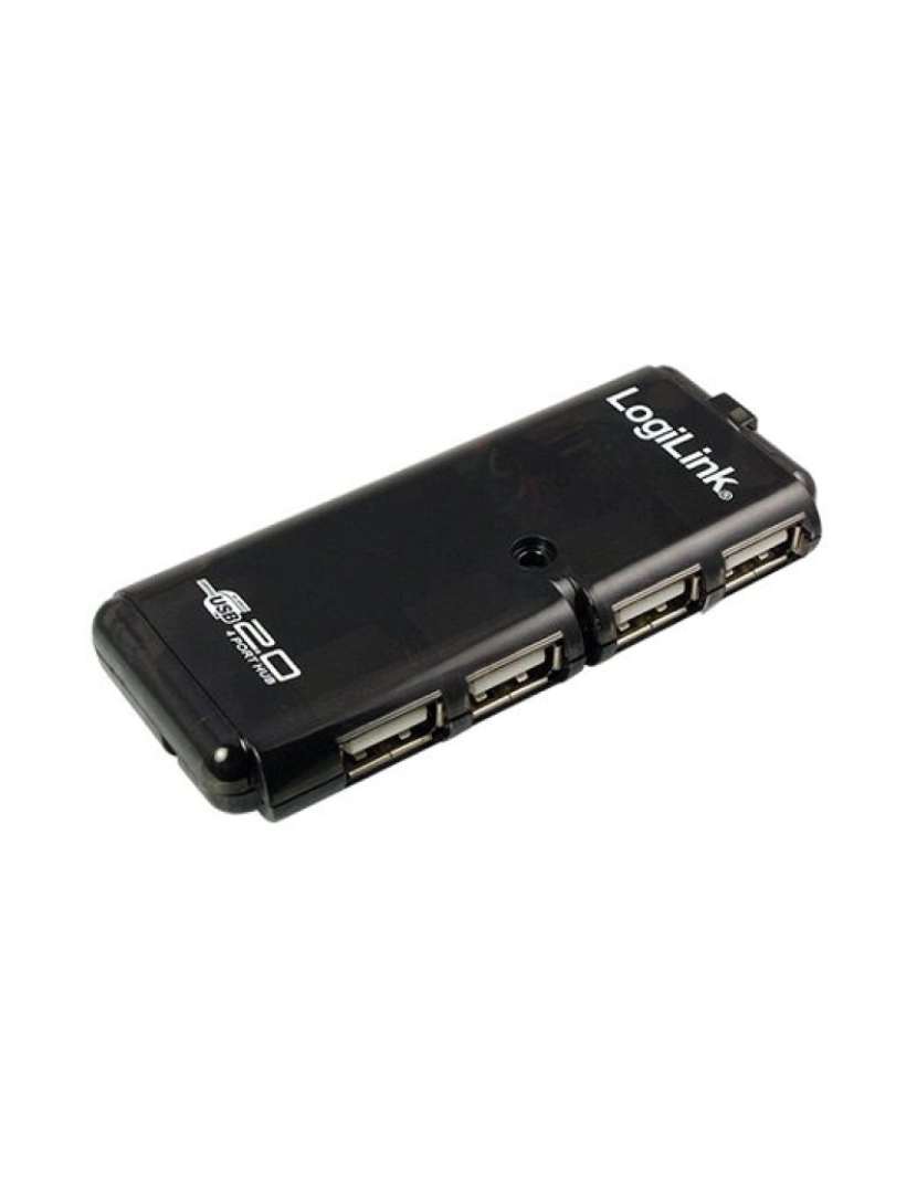 Logilink - HUB USB Logilink 4 Portas 2.0, Preto - UH0001A