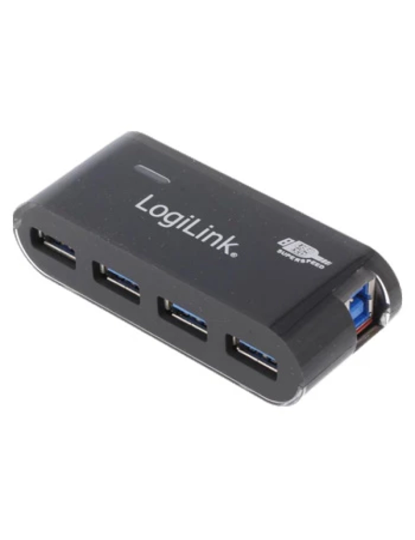 imagem de HUB USB Logilink 3.0 de 4 Portas, Preto - UA01701