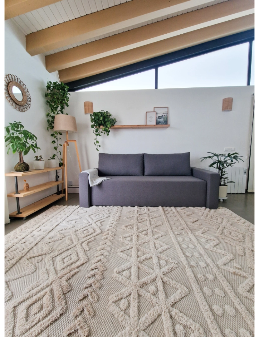 imagem de Skraut Home - Sofá-cama CLOUD, cinza claro, conversível em cama, baú. Máximo Relaxamento e Conforto - com Sistema Pull-out 225x92x92cm3