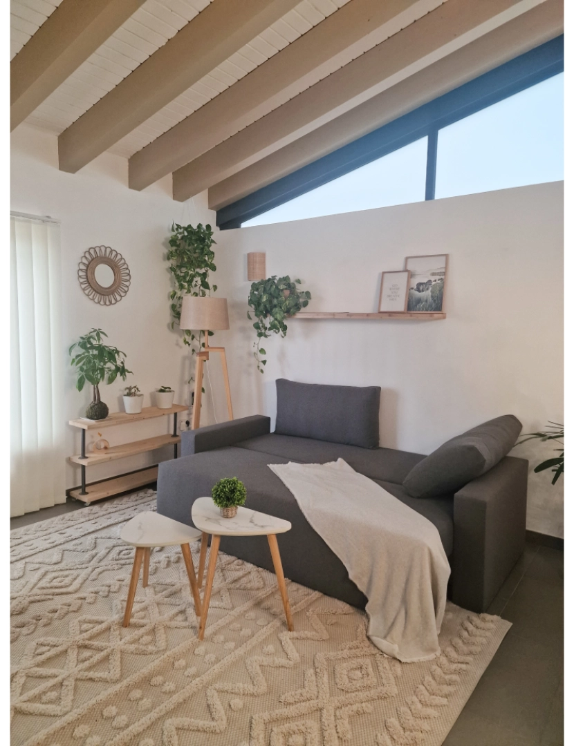imagem de Skraut Home - Sofá-cama CLOUD, cinza claro, conversível em cama, baú. Máximo Relaxamento e Conforto - com Sistema Pull-out 225x92x92cm4