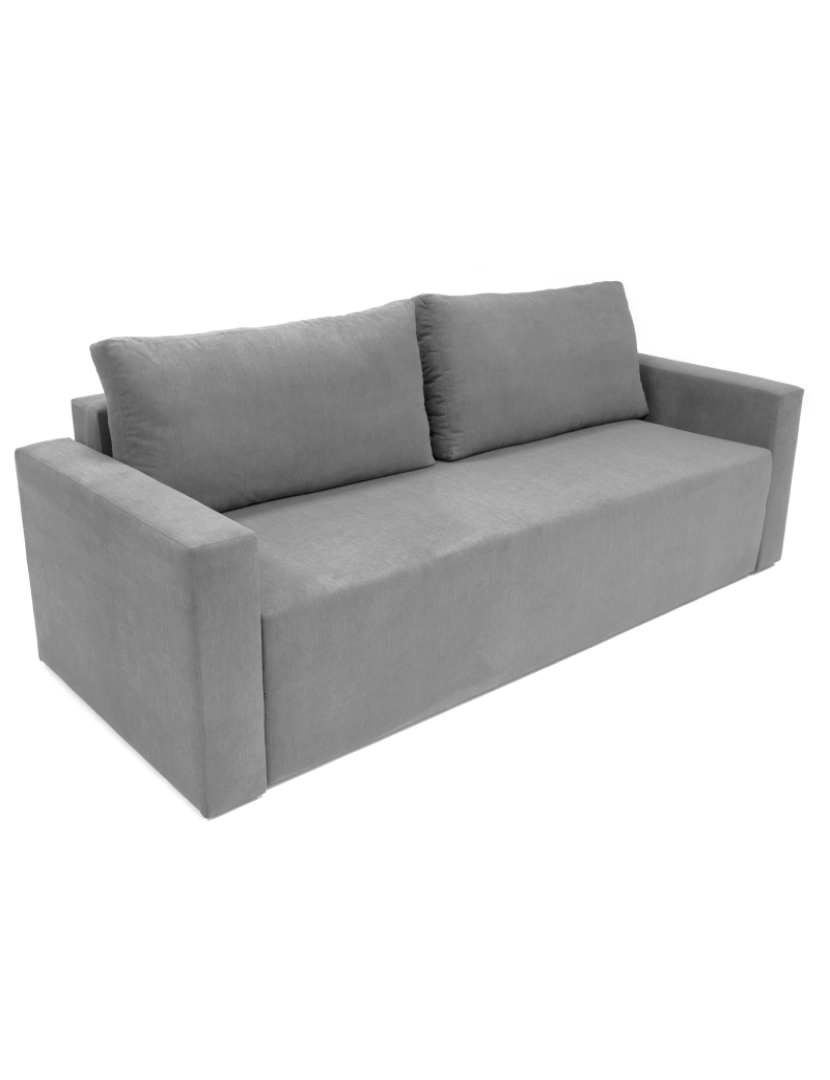 imagem de Skraut Home - Sofá-cama CLOUD, cinza claro, conversível em cama, baú. Máximo Relaxamento e Conforto - com Sistema Pull-out 225x92x92cm8