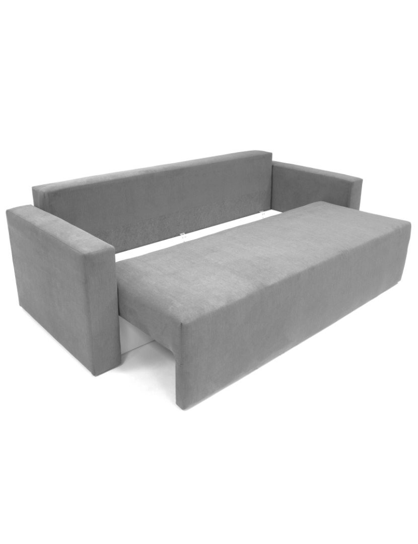 imagem de Skraut Home - Sofá-cama CLOUD, cinza claro, conversível em cama, baú. Máximo Relaxamento e Conforto - com Sistema Pull-out 225x92x92cm9