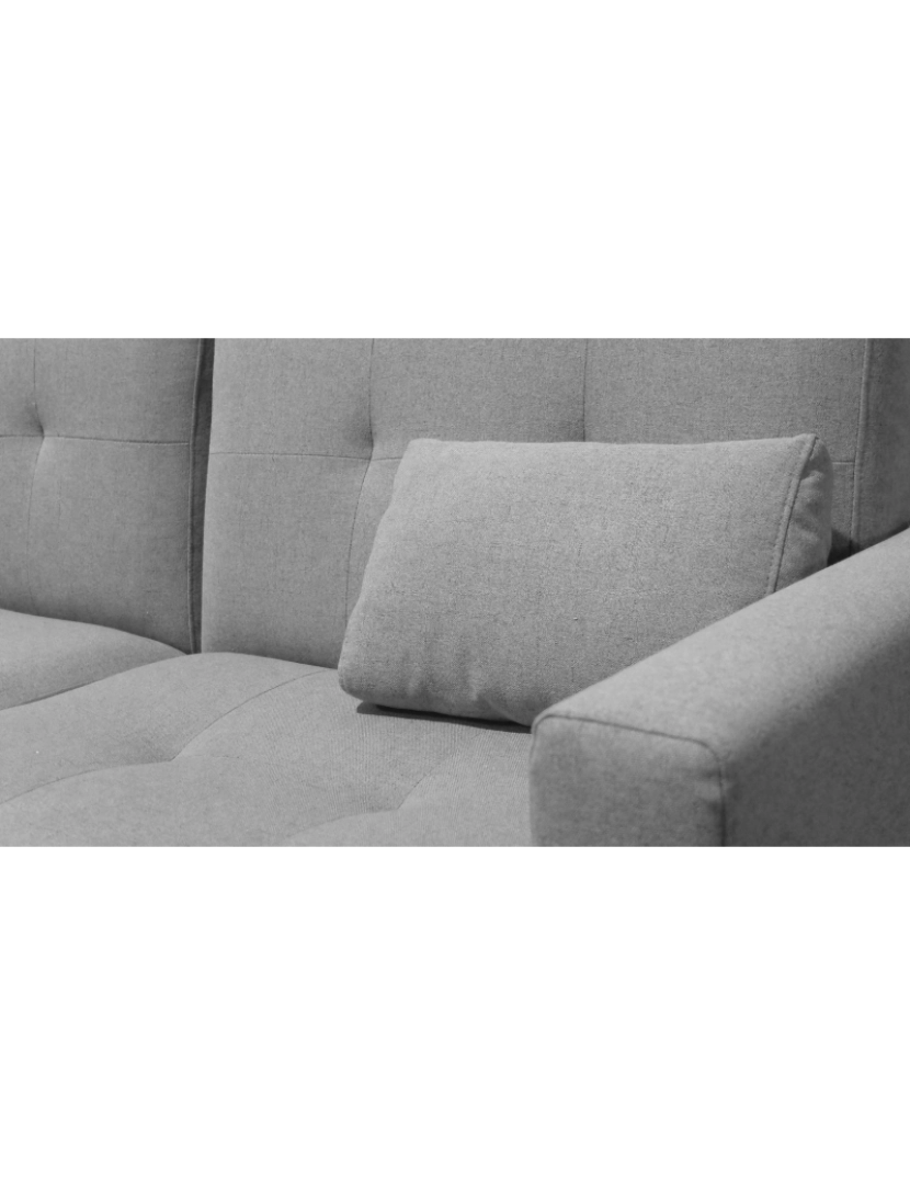 imagem de Skraut Home - Sofá-cama de lona Verona 267cm, conversível em cama, reversível, cinza claro7