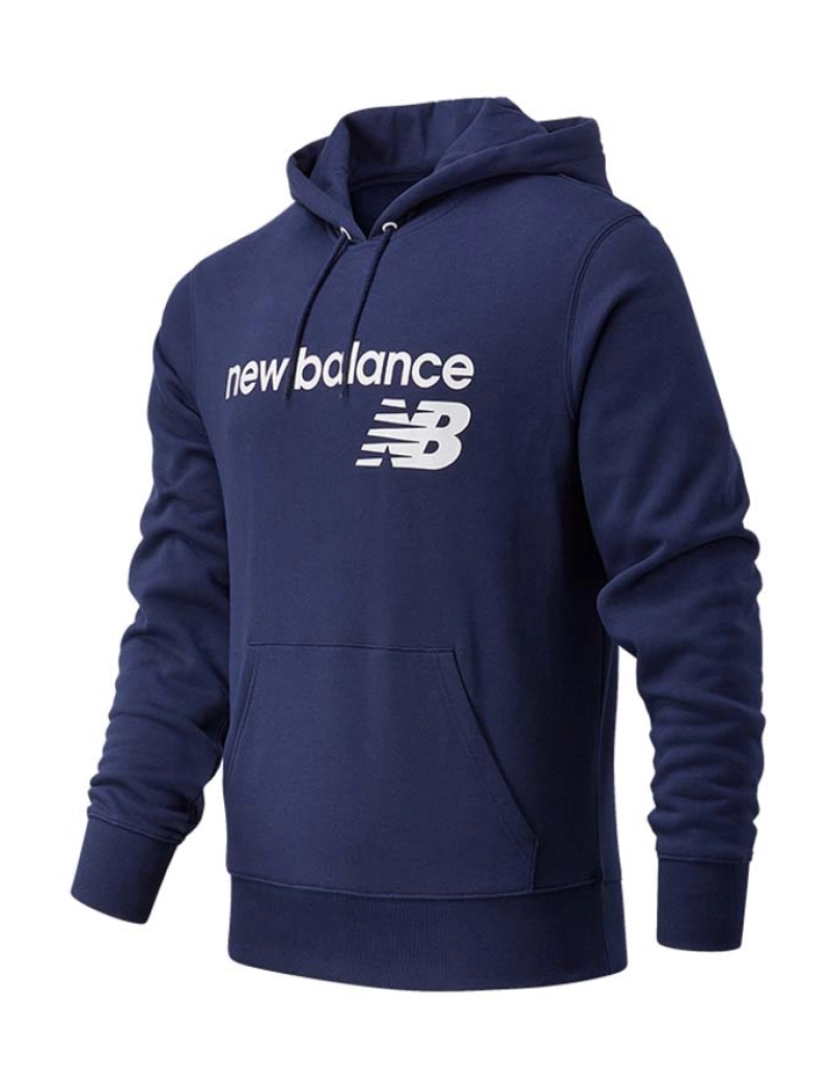 New Balance - Sweatshirt com Capuz Homem Azul