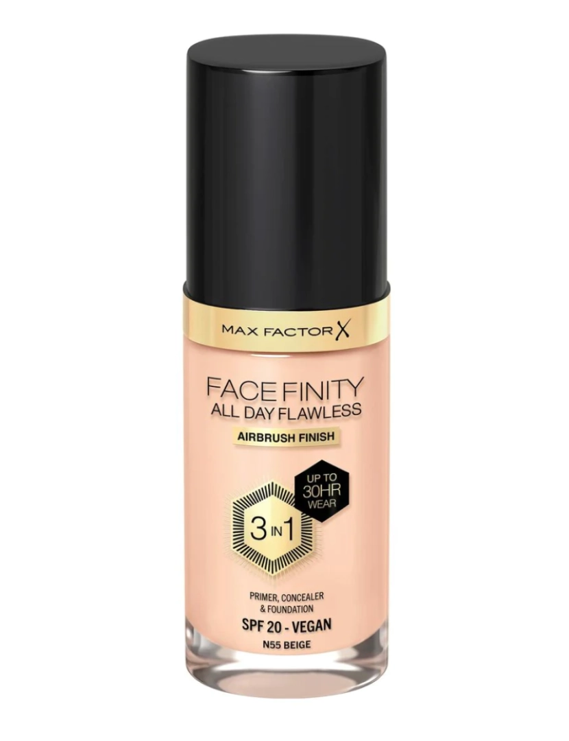 Max Factor - Facefinity 3In1 Primer, Concealer & Foundation #55-Beige 30 Ml