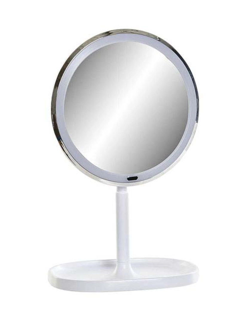 DKD - Espelho De Aumento Com Led Branco Plástico