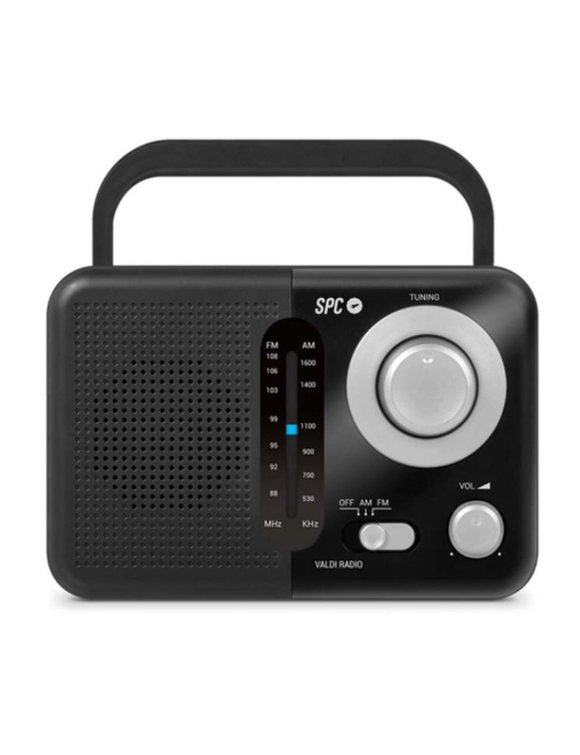 SPC - Rádio SPC 4590N AM/FM 0,8W Preto Preto