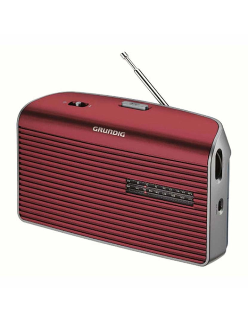 Grundig - Rádio Portátil Vermelho Analógica